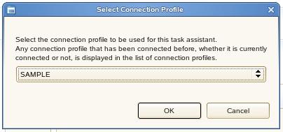 2. A window will appear asking you to select a connection profile.
