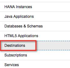 You now have to point to the virtual server you have created and its mappings to it all the related resources on the Hana Cloud Platform.