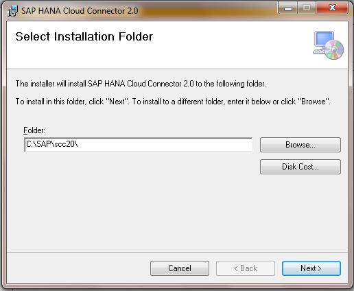 4. Specify the path where you want the software installed.