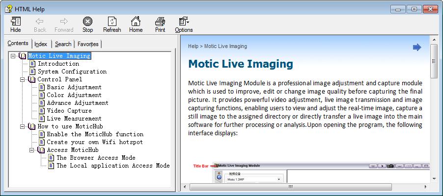 on Capture: Once the Motic Live Imaging Module has opened, click