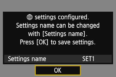 Easy Connection via WPS (PIN Mode) Connecting to a Web Service 1 Perform further settings. To finish settings in this stage, press the <V> key to select [OK], then press <0> to go to step 2.