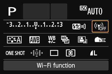 Connecting from Quick Control You can use Quick Control to access Wi-Fi functions for which connection destination settings have been