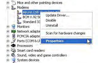 Figure 5-14: Device Manager > Serial To connect to the device using the USB virtual serial, most applications or utilities require you to select or enter the serial (COM) port number.
