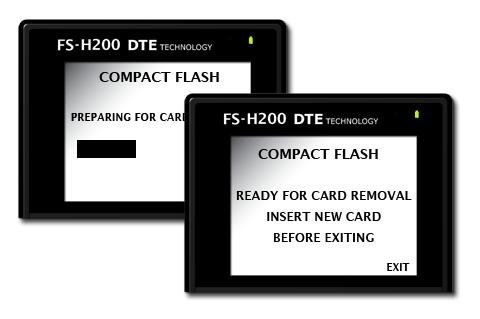 FS-H200 Pro Functions COMPACT FLASH Use this utility to replace CF cards during a recording session. For more information, see Compact Flash Card (CF) on page 7.