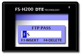 FS-H200 Pro Functions FTP SETUP FTP DISABLED ENABLED This function enables only the FS-H200 Pro s FTP Read capabilities. FTP can not be used to write to the FS-H200 Pro.