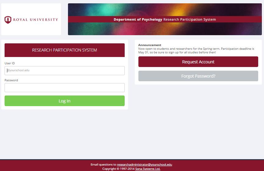 Figure 2 - Login Page Once you log in, you may be asked to review and acknowledge your