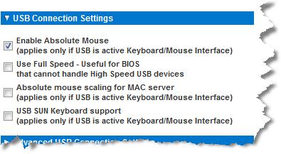 Chapter 7: Managing USB Connections 2. Click USB Connection Settings to expand the USB Connection Settings section. 3.