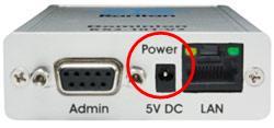 Chapter 2: Installation and Configuration Step 3: Connect the Equipment Power The KX II-101-V2 is powered by a 100-240V AC input and 5VDC output power adaptor that is included with the device.