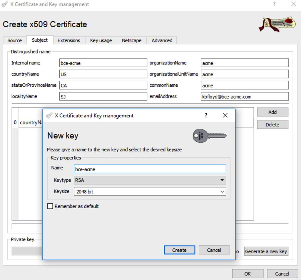 Building a Public and Private Certificate and Key Pair 1. Download the Certificate and Key generating tool.