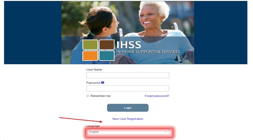New User Registration for Providers and Recipients First time users will need to register for an account. Click the New User Registration link right under the Login button.
