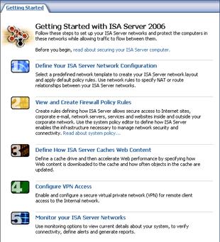 Getting started with Microsoft ISA Server 2006, Part II: Configure Network Topology Network Topology From Part I, you have finished install ISA Server 2006.