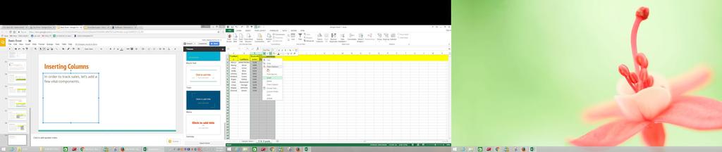 Inserting Columns In order to track sales, let s add a few vital components. Select columns C-E while holding shift, right click, and select insert.