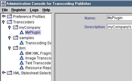 Adding Transcoders You can look at the JAR files included with the IBMStockClipper sample for examples of different ways of packaging transcoder files.