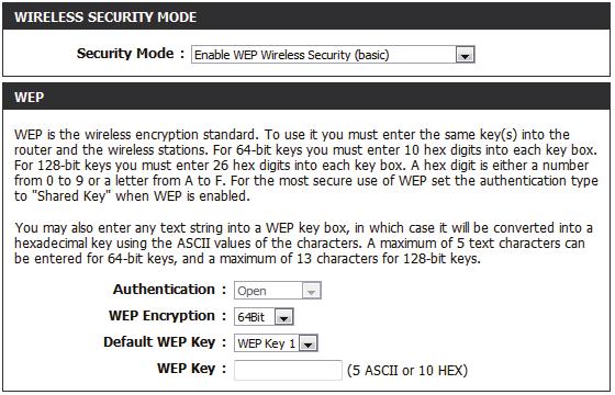 Section 4 - Security Configure WEP It is recommended to enable encryption on your wireless router before your wireless network adapters.
