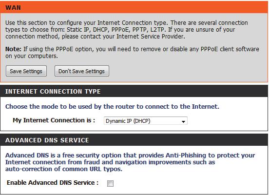 Internet Connection Type: Manual Internet Connection Setup Use the My Internet Connection is drop-down menu to select the mode that the router should use to connect to the Internet.