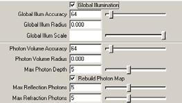 won t light anymore. Photon Intensity and Exponent are the primary tools for controlling how global illumination will light your scene.