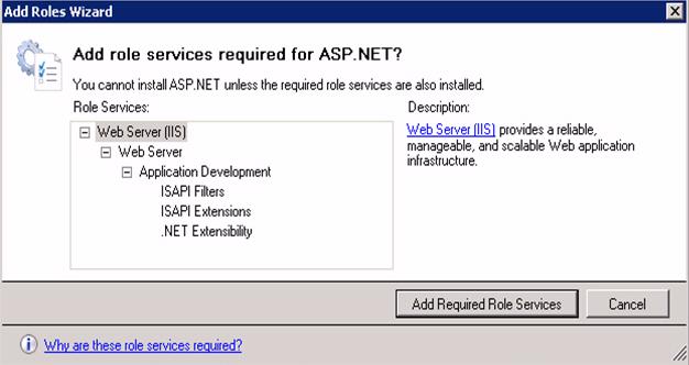 NET Extensibility Static Content Request Filtering ISAPI Filters ISAPI Extensions then click Next.