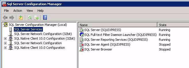 5. Run SQL Server Configuration Manager and right-click SQL Server Services, then click Open. 6.