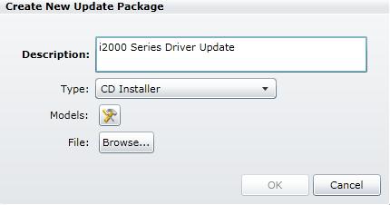 Example: Scheduling an update package A new version of software driver is available for the Kodak i2000 Series Scanners. How do I update all of my i2000 Series Scanners?