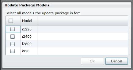 Before scheduling an update, you need to create a package and upload the new driver to the server. 1. Select Update from the main window. 2. Select Package and click the Add icon.