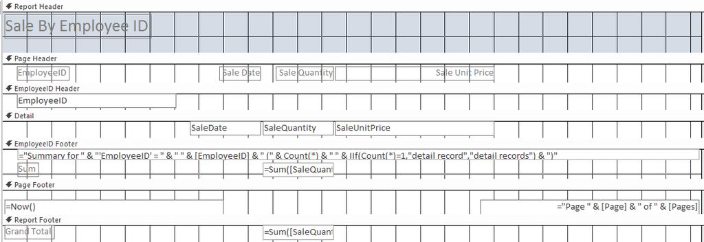 The report has some of the same features as before but now there are some new ones: EmployeeID Header this allows the data to be sorted by Employee ID