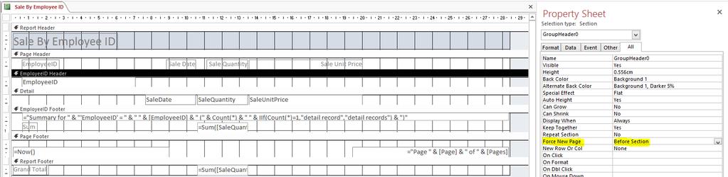 Step 1: Put each employee s details on separate pages Click the property sheet to