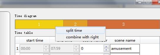 Figure 4.5.9 Right-clicking Menu By clicking "split time", the time setting box will display. See figure 4.5.10.