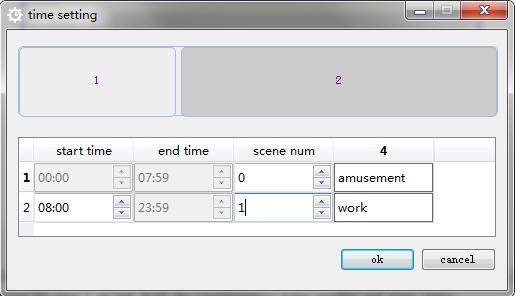 10 Set Time Period and Scene Number Users can split time in graphical form by dragging the slider, or directly