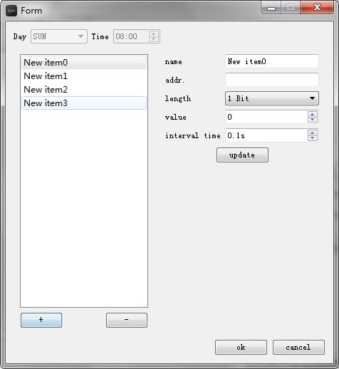 Figure 4.6.3 Time Switch - Telegrams Settings User can add the required telegrams in the telegram setting of time switch.