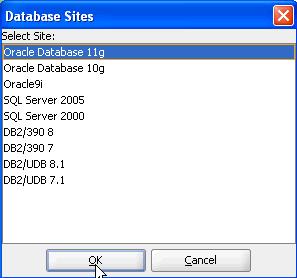 6. Select Oracle Database 11g and click OK. 7. The Compare Model window appears.
