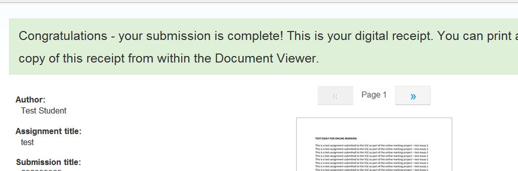 7. You will be presented with a formatted version of your assignment and will be asked to confirm the submission. Check it is the correct submission. Ensure you click Confirm 8.