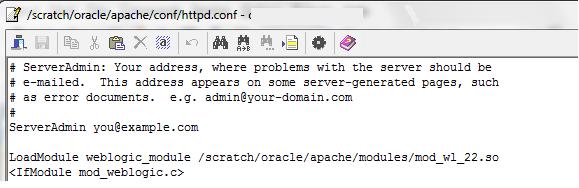 3. Installation of Apache Unzip the Apache software, in this example the unzipped location is /scratch/oracle/software/httpd-2.2.25. Below steps should be executed from inside this directory location.