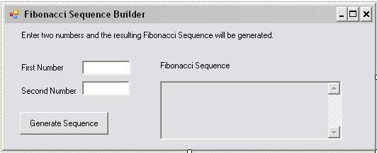 Lab #11 ~ Fibonacci Sequence A Fibonacci sequence is a sequence of numbers that is generated from 2 starting values called seeds. The 2 seeds are the first 2 numbers in the sequence.
