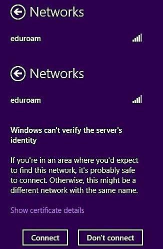 Select the wireless network eduroam and type in your full