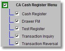 Repeat this step for each employee you wish to add to the drawer. Note: Two new security options are now available in the CA Cash Register Menu Section of Class Maintenance.