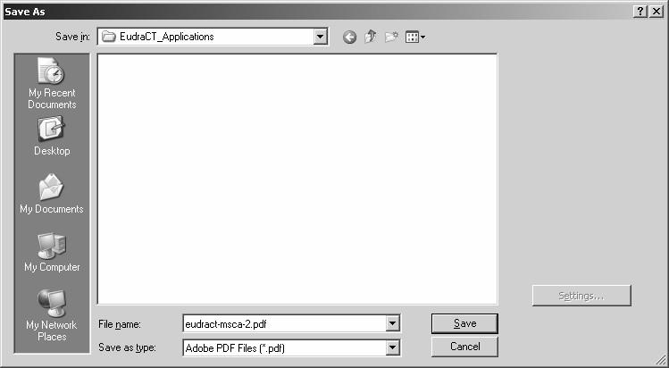 Fig. 91 Adobe Acrobat Window 6. To save the PDF file it is essential that the Save a copy icon on the Adobe toolbar is used (See Fig. 91).