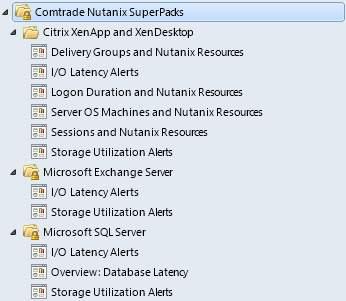 Installation and configuration Figure 2 : Elements of SCOM MP for Nutanix, as seen in console tree of the SCOM Operations console (part 2).