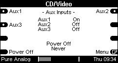 Defining the CD switch-off behaviour If required, the Blu-ray player can be turned off completely through the serial interface. You have 3 different switch off [Power Off] options to choose from.