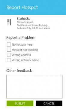 Using Open Mobile Report Hotspot By reporting these problems, users are helping ipass improve its hotspot data and thus enhance users' experience with the hotspot finder feature.