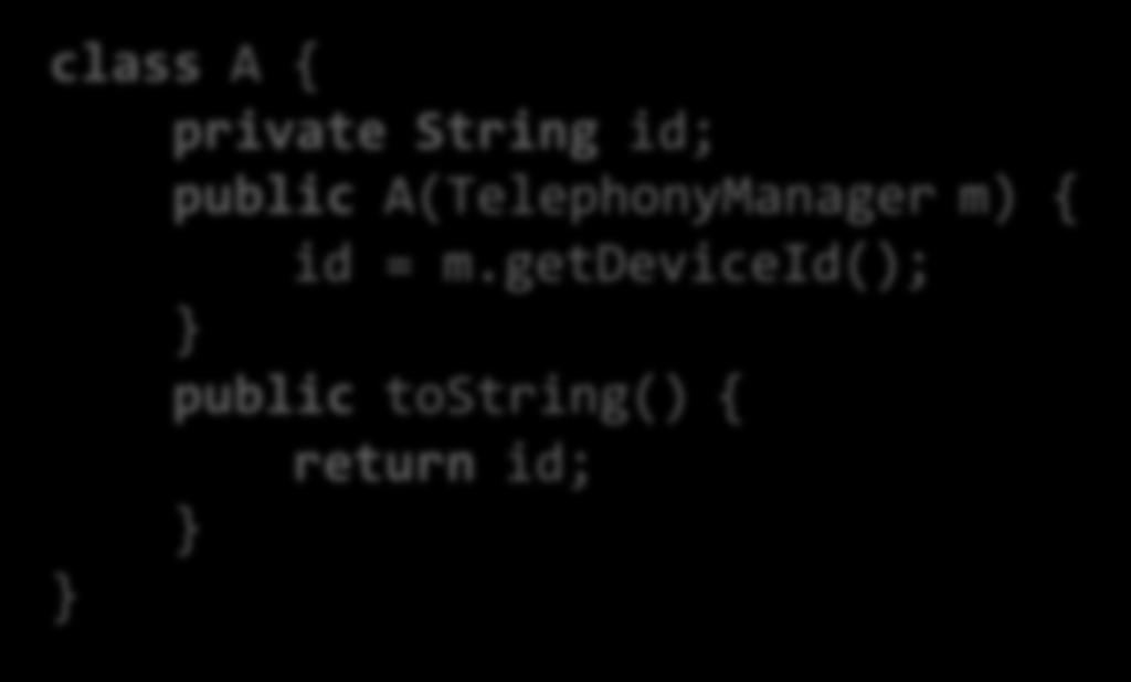 getdeviceid(); } public tostring() { return id; } } tostring() may be
