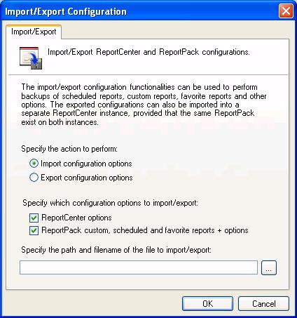 Screenshot 30 - Import/Export configuration dialog 3.