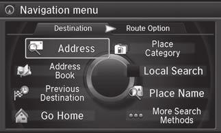 Use the interface dial to make and enter selections. 1. Press SETTINGS. 2. Select Navi Settings.