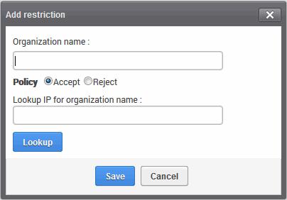 Select the 'Restrict email acceptance to the following relay servers' check box Click the 'Add' button.