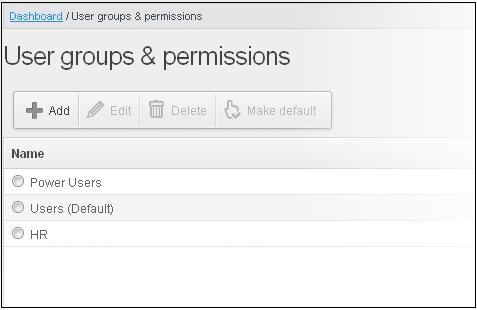 Click the 'Save' button. The newly created group will be displayed in the interface.