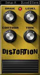 Range: 0 100 DISTORTION DRIVE controls the amount of distortion applied to the signal.