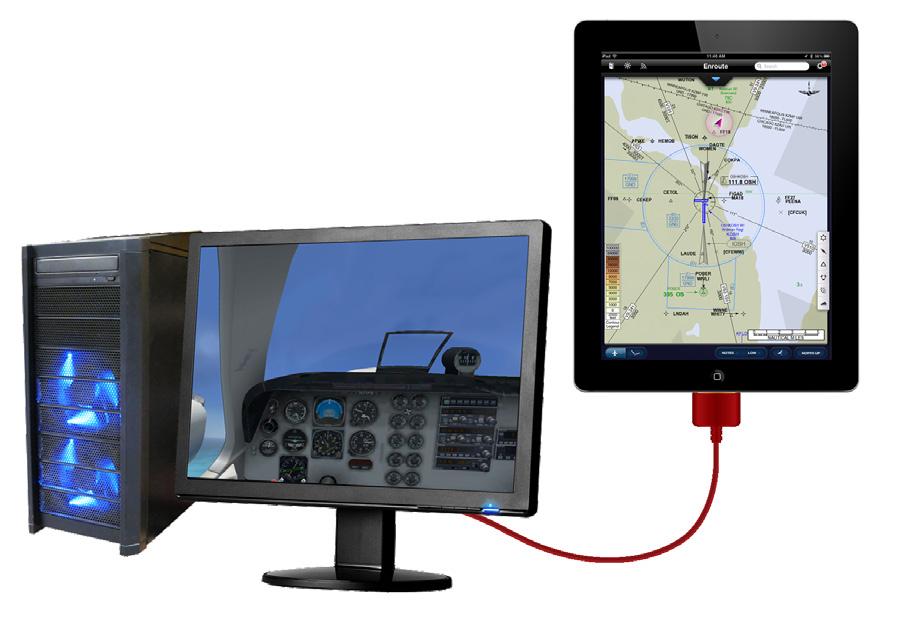port on the simulation computer and your ipad, iphone, or ipod Touch.