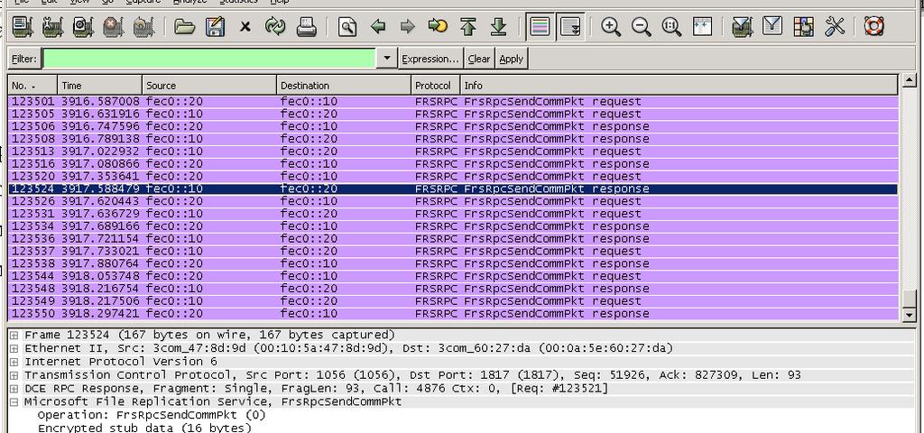 Damjan Ferlič 32 Kljub temu, da ima operacijski sistem Microsoft Windows Server 2003 nastavljen Global naslov, za SMB protokol raje uporabi Site-local ali Link-local naslov, kar je razvidno iz