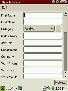00.Cover.book Page 3 Monday, January 21, 2002 5:47 PM Address Book 3 Address Book The Address Book application allows you to manage contact information on friends, colleagues, etc.