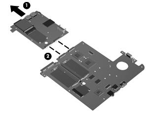USB/Card Reader board Description Spare part number USB/Card Reader board 592948-001 Before removing the USB/Card Reader board, follow these steps: 1. Shut down the computer.