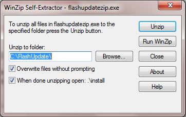 5) When you open this self-extracting archive file, the WinZip Self-Extractor program will appear.